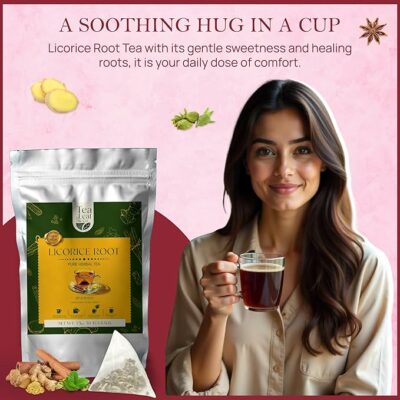 Tealeaf & Co Licorice Root Tea Blended with Organic Spices Pure Herbal Tea Bags