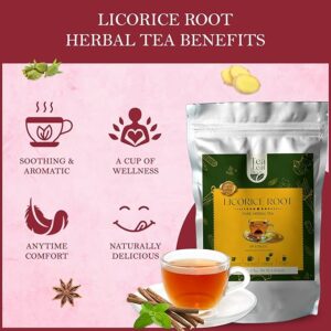 Tealeaf & Co Licorice Root Tea Blended with Organic Spices Pure Herbal Tea Bags
