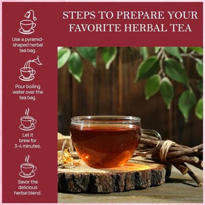 Tealeaf & Co Licorice Root Tea Blended with Organic Spices Pure Herbal Tea Bags