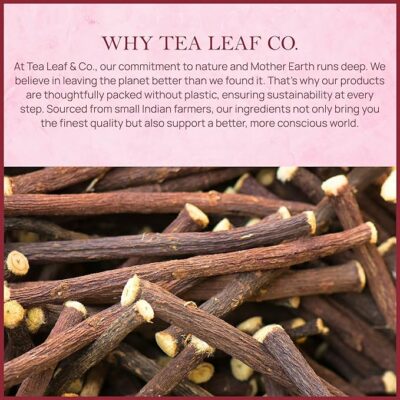 Tealeaf & Co Licorice Root Tea Blended with Organic Spices Pure Herbal Tea Bags