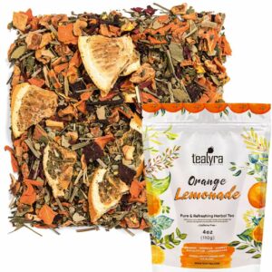 Tealyra Orange Lemonade Hibiscus Lemongrass Herbal Fruity Loose Leaf Tea Blend