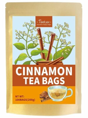 TeeLux Cinnamon Tea Bags Pure & Natural Cinnamon Herbal Tea 100 Teabags