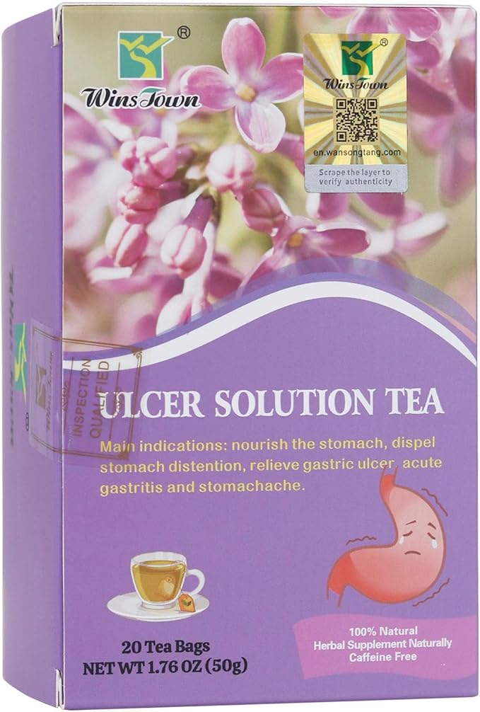 Wins Town Ulcer Solution Tea Regulate Gastritis Stomachache 20 Tea Bags Halal