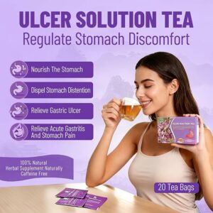 Wins Town Ulcer Solution Tea Regulate Gastritis Stomachache 20 Tea Bags Halal