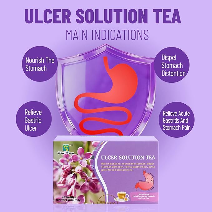 Wins Town Ulcer Solution Tea Regulate Gastritis Stomachache 20 Tea Bags Halal