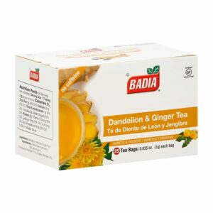 Badia Dandelion & Ginger Tea, 25 Bags for Digestive Support