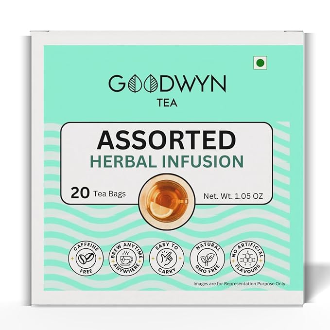 Goodwyn Turmeric Ginger Cinnamon Tea & Assorted Herbal Infusion 50 Total Tea Bags