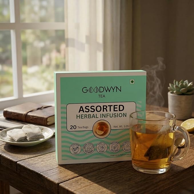 Goodwyn Turmeric Ginger Cinnamon Tea & Assorted Herbal Infusion 50 Total Tea Bags