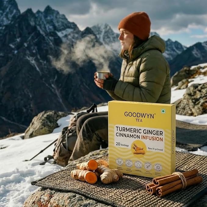 Goodwyn Turmeric Ginger Cinnamon Tea & Assorted Herbal Infusion 50 Total Tea Bags