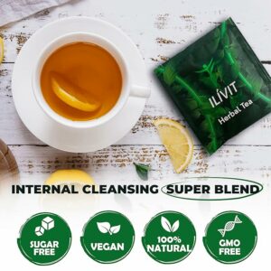 Ilivit Colon Cleanser & Detox Tea Cleansing Tea For Bloating Relief 30 Bags