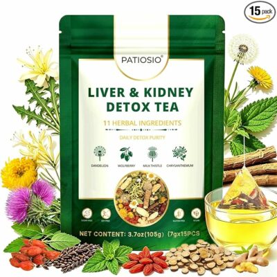 Liver & Kidney Detox Cleanse Herbal Tea 11 Herbal Ingredients 15 Teabags