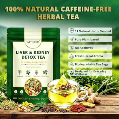 Liver & Kidney Detox Cleanse Herbal Tea 11 Herbal Ingredients 15 Teabags