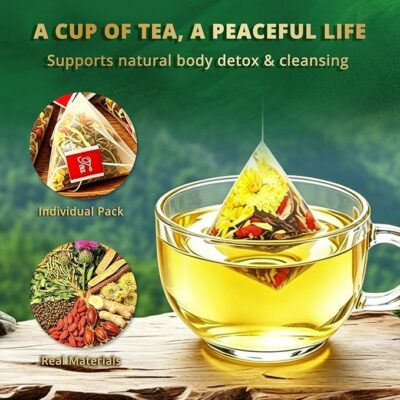 Liver & Kidney Detox Cleanse Herbal Tea 11 Herbal Ingredients 15 Teabags