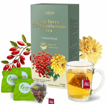 OsakaSip Goji Berry Chrysanthemum Tea Kidney Support 15 Tea Bags