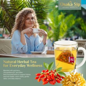 OsakaSip Goji Berry Chrysanthemum Tea Kidney Support 15 Tea Bags