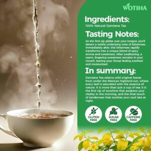 WOTIHA Damiana Tea 100% Pure Turnera diffusa 35 Tea Bags