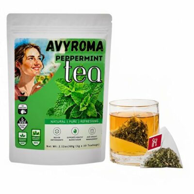 AVYROMA Premium Organic Peppermint Tea 30 Teabags
