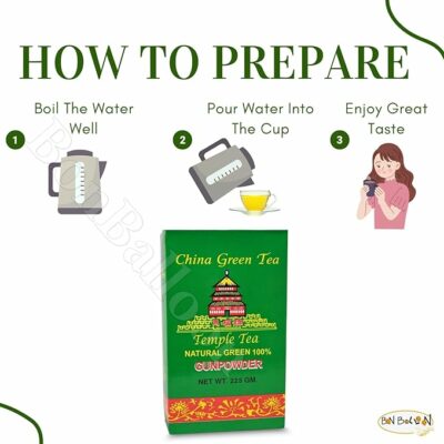 China Green Temple Tea Natural Gunpowder Premium Egyptian Herbal