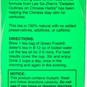 Green Fresh Extra Strength Herbal Dieters Tea 30 Teabags