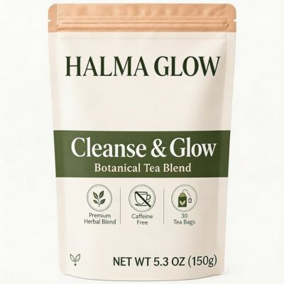 Halma Glow Tea Caffeine Free Dandelion Herbal Wellness Tea 30 Teabags
