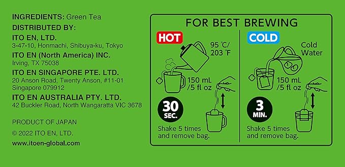 ITO EN Oi Ocha Green Tea 40 Tea Bags
