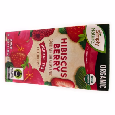 Simply Nature Organic Hibiscus Berry Herbal Tea 20 Teabags