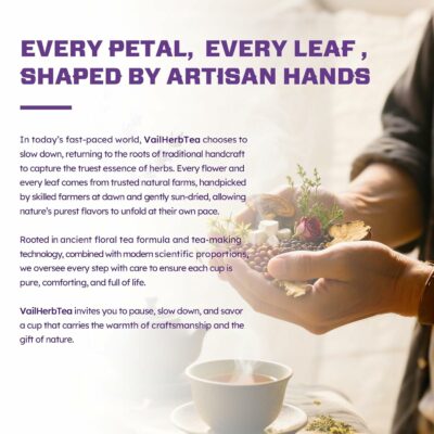 VailHerb Saffron Herbal Tea Blend with Passion Flower & Chamomile 50 Teabags
