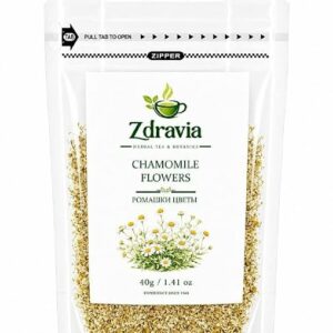 Zdravia Chamomile Flowers Tea Premium Whole Dried Chamomile Blossoms Loose Leaf