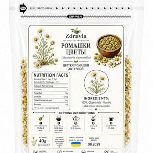 Zdravia Chamomile Flowers Tea Premium Whole Dried Chamomile Blossoms Loose Leaf