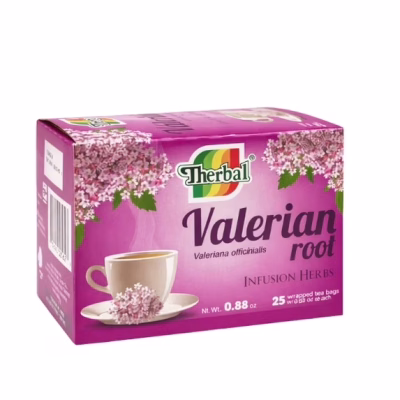 Therbal Valerian Root Herbal Tea Bags 25 Count