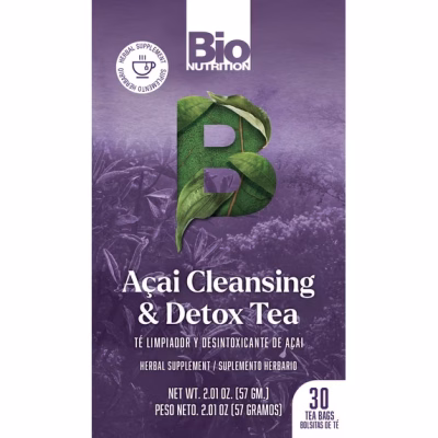 Bio Nutrition Acai Cleansing Detox Tea 30 Bags Gentle Weight Management