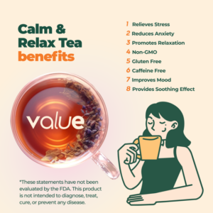 Calm and Relax Herbal Tea Relaxation & Sleep Aid 60 Teabags