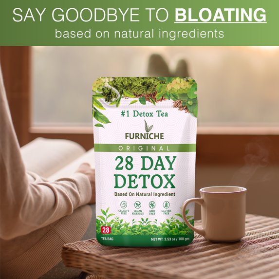 Detox Tea Natural Herbal Cleanse Tea for Metabolism 28 Days Serving