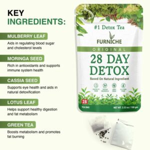 Detox Tea Natural Herbal Cleanse Tea for Metabolism 28 Days Serving