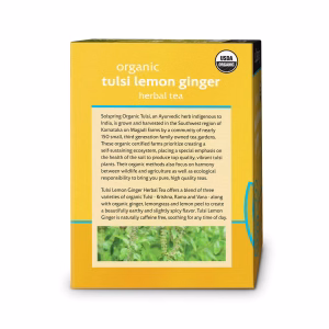 Dr. Mercola Solspring Organic Tulsi Lemon Ginger Herbal Tea 18 Tea Bags