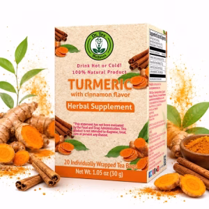 Dr. TEA Turmeric Herbal Tea Cinnamon Flavor 20 Tea Bags