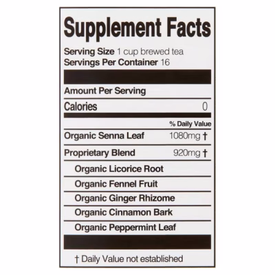 Great Value Organic Cleanse Tea Bags 16 Count