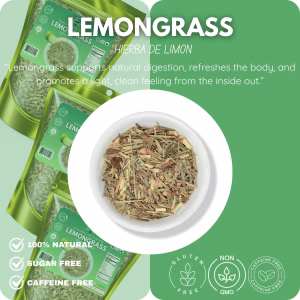 Green Royalty Lemongrass Tea Dried Cut Leaves Herbal Tea 4oz