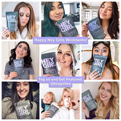 Hey Girl Sleep Tea for Bedtime Calming Sleepytime Herbal Tea 18 Teabags