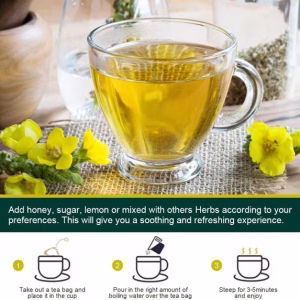 Mullein Tea Support Lungs Cleanse & Detox 50 Mullein Leaf Tea Bags
