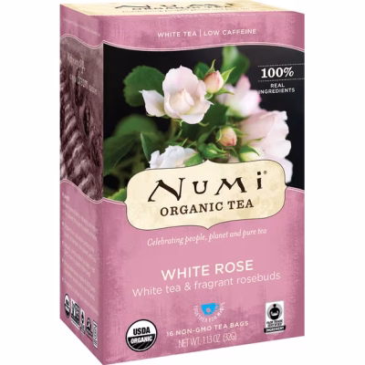 Numi Organic Tea White Rose 16 Tea Bags