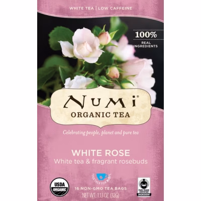 Numi Organic Tea White Rose 16 Tea Bags