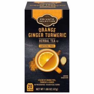 Private Selection Orange Ginger Turmeric Herbal Tea 20 Tea Bags