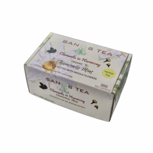 SanosTea Chamomile Mint Lavendar Premium Organic Herbal Tea stress relief 18 Tea Bags
