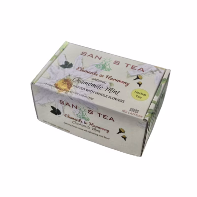 SanosTea Chamomile Mint Lavendar Premium Organic Herbal Tea stress relief 18 Tea Bags