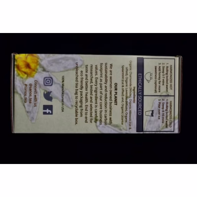 SanosTea Chamomile Mint Lavendar Premium Organic Herbal Tea stress relief 18 Tea Bags