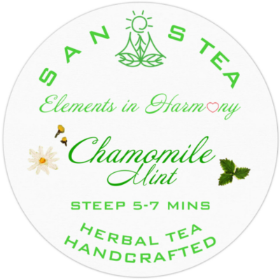 SanosTea Chamomile Mint Lavendar Premium Organic Herbal Tea stress relief 18 Tea Bags