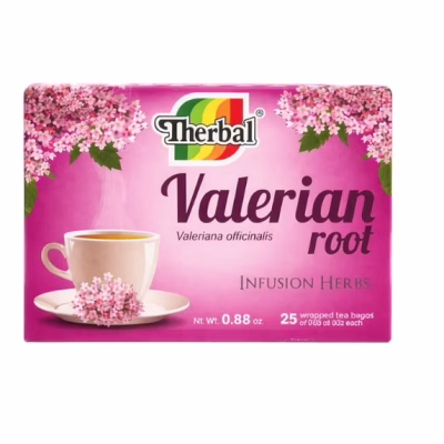 Therbal Valerian Root Herbal Tea Bags 25 Count