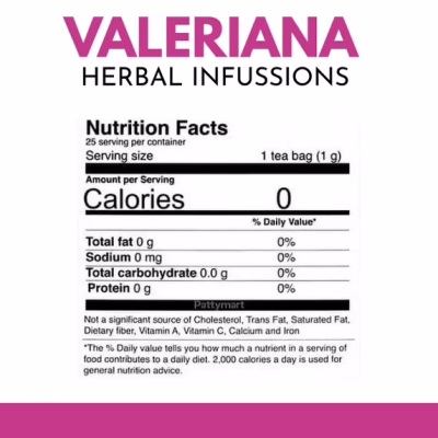Therbal Valerian Root Herbal Tea Bags 25 Count