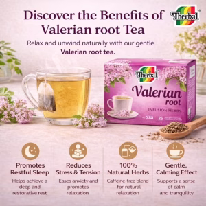 Therbal Valerian Root Herbal Tea Bags 25 Count